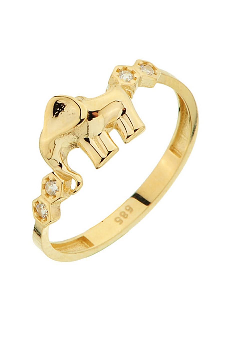 Altın Taşlı Fil Yüzük