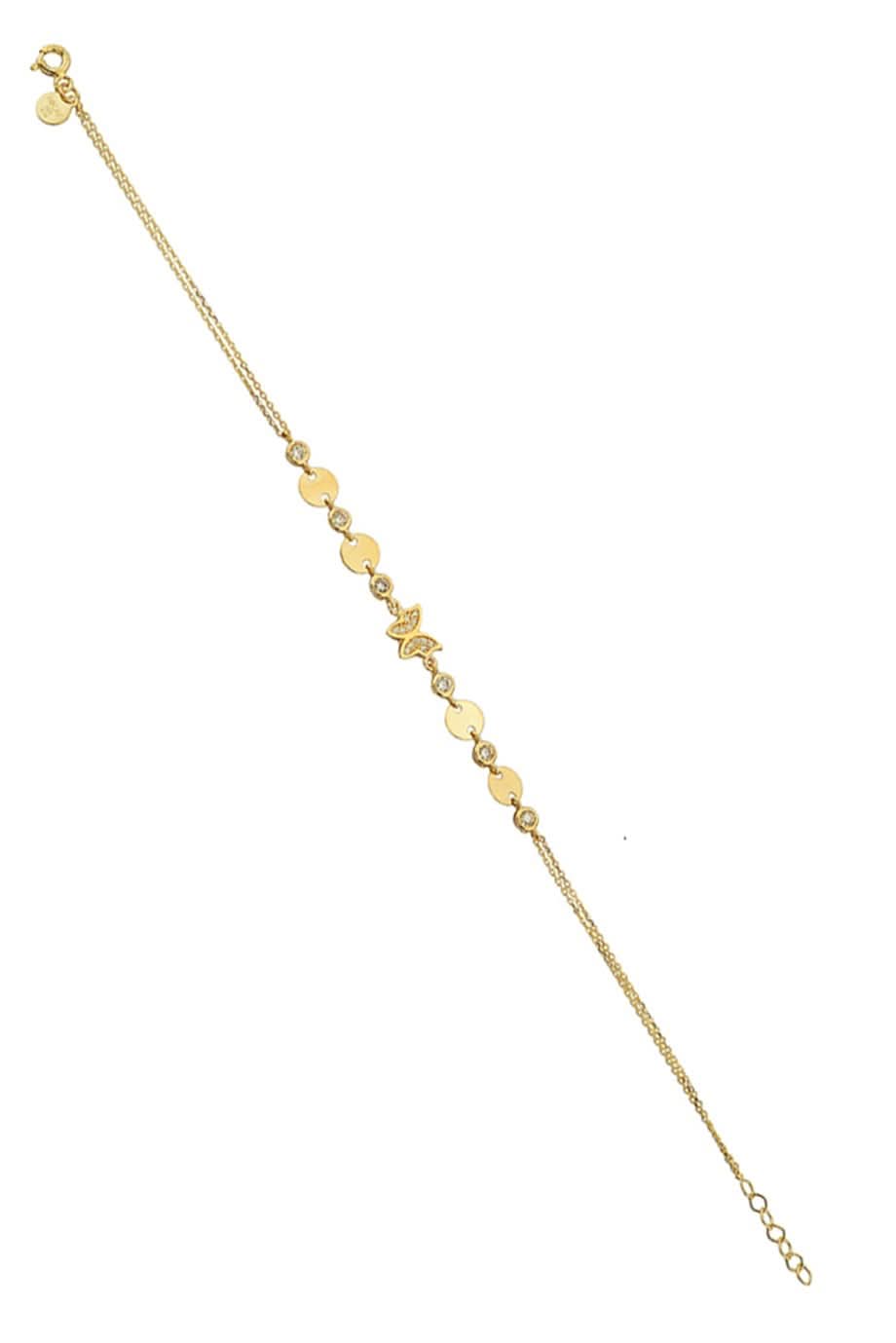 Altın Taşlı Kelebek Bileklik