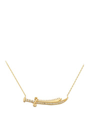 Altın Taşlı Kılıç Kolye