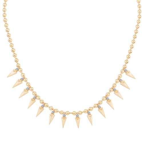 Altın Taşlı Prizma Kolye