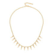 Altın Taşlı Prizma Kolye