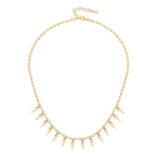 Altın Taşlı Prizma Kolye