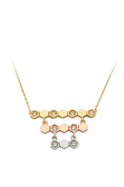 Altın Taşlı Petek Kolye