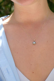 Altın Siyah Baget Taşlı Kolye