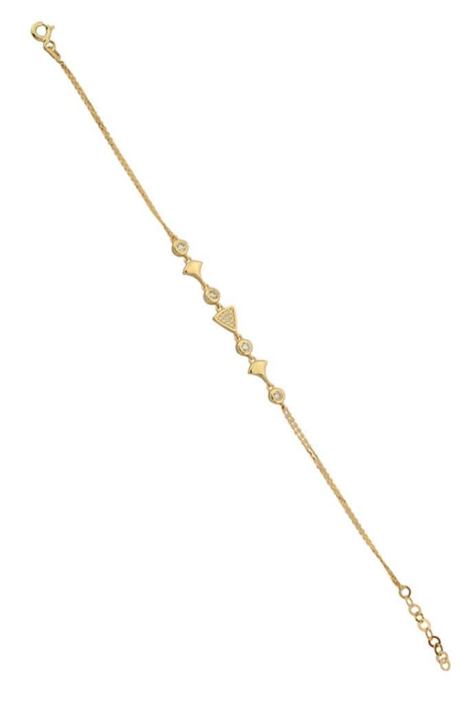 Altın Taşlı Tasarım Bileklik