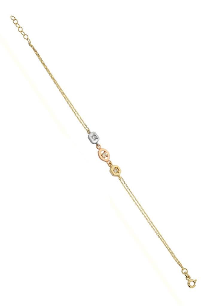 Altın Taşlı Tasarım Bileklik