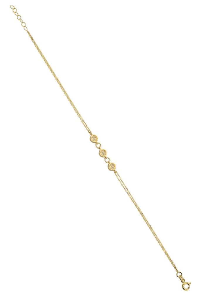 Altın Taşlı Tasarım Bileklik