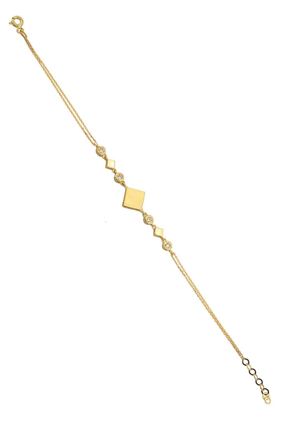 Altın Taşlı Tasarım Bileklik