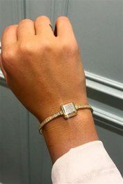 Altın Taşlı Tasarım Bilezik