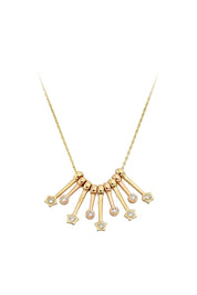 Altın Taşlı Tasarım Kolye