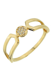 Altın Taşlı Tasarım Yüzük