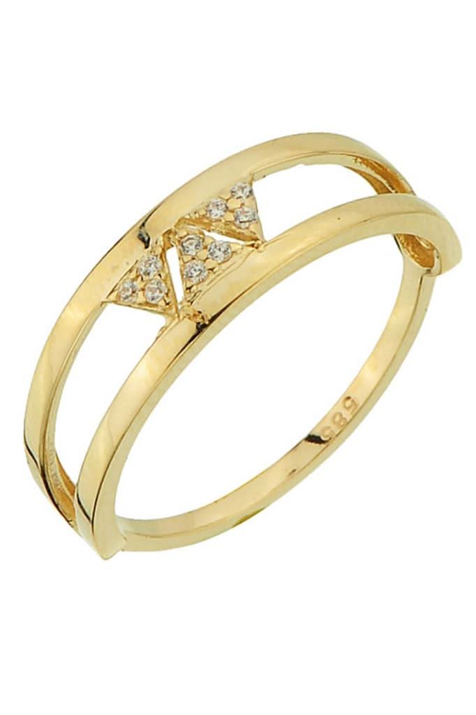 Altın Taşlı Tasarım Yüzük