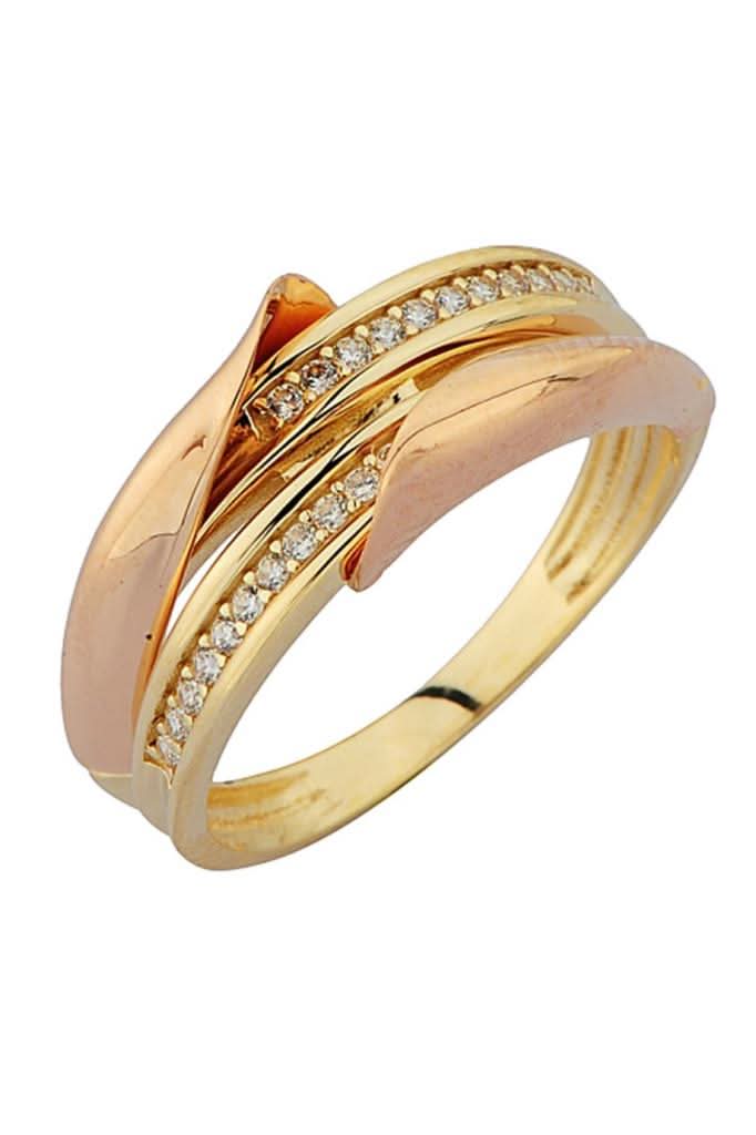 Altın Taşlı Tasarım Yüzük