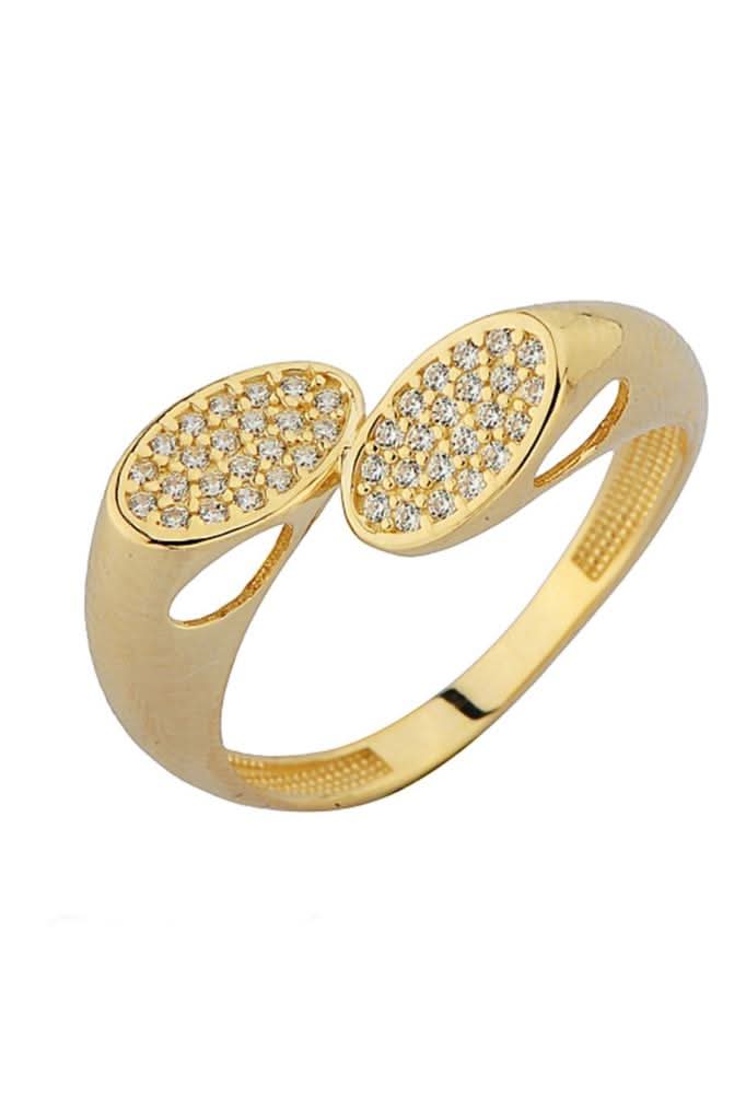 Altın Taşlı Tasarım Yüzük