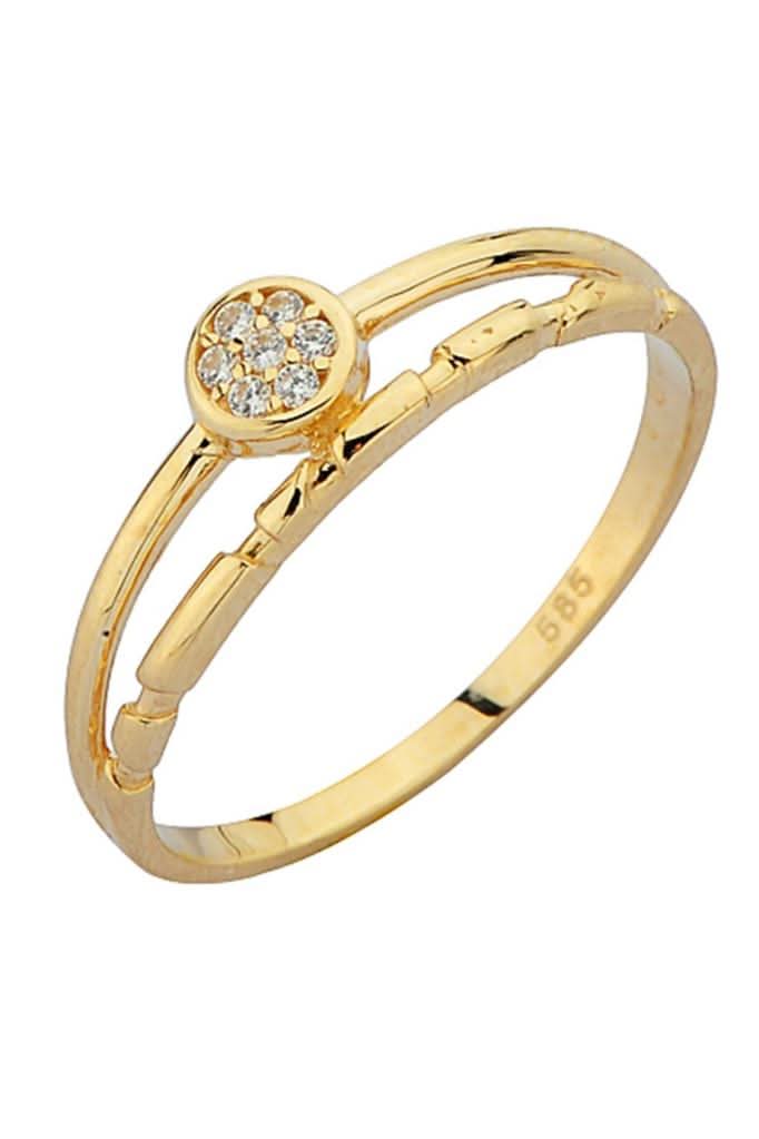 Altın Taşlı Tasarım Yüzük