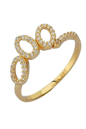 Altın Taşlı Tasarım Yüzük