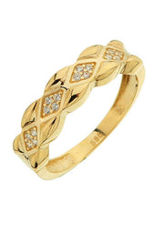 Altın Taşlı Tasarım Yüzük