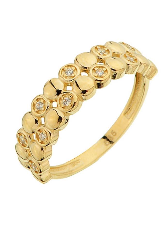 Altın Taşlı Tasarım Yüzük