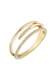 Altın Taşlı Tasarım Yüzük