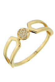 Altın Taşlı Tasarım Yüzük