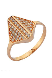 Altın Taşlı Tasarım Yüzük