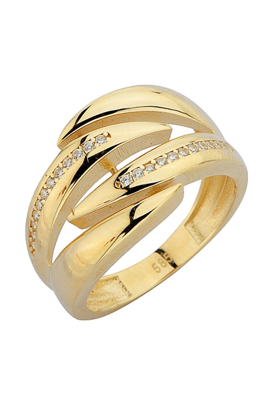 Altın Taşlı Tasarım Yüzük