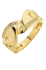 Altın Taşlı Tasarım Yüzük