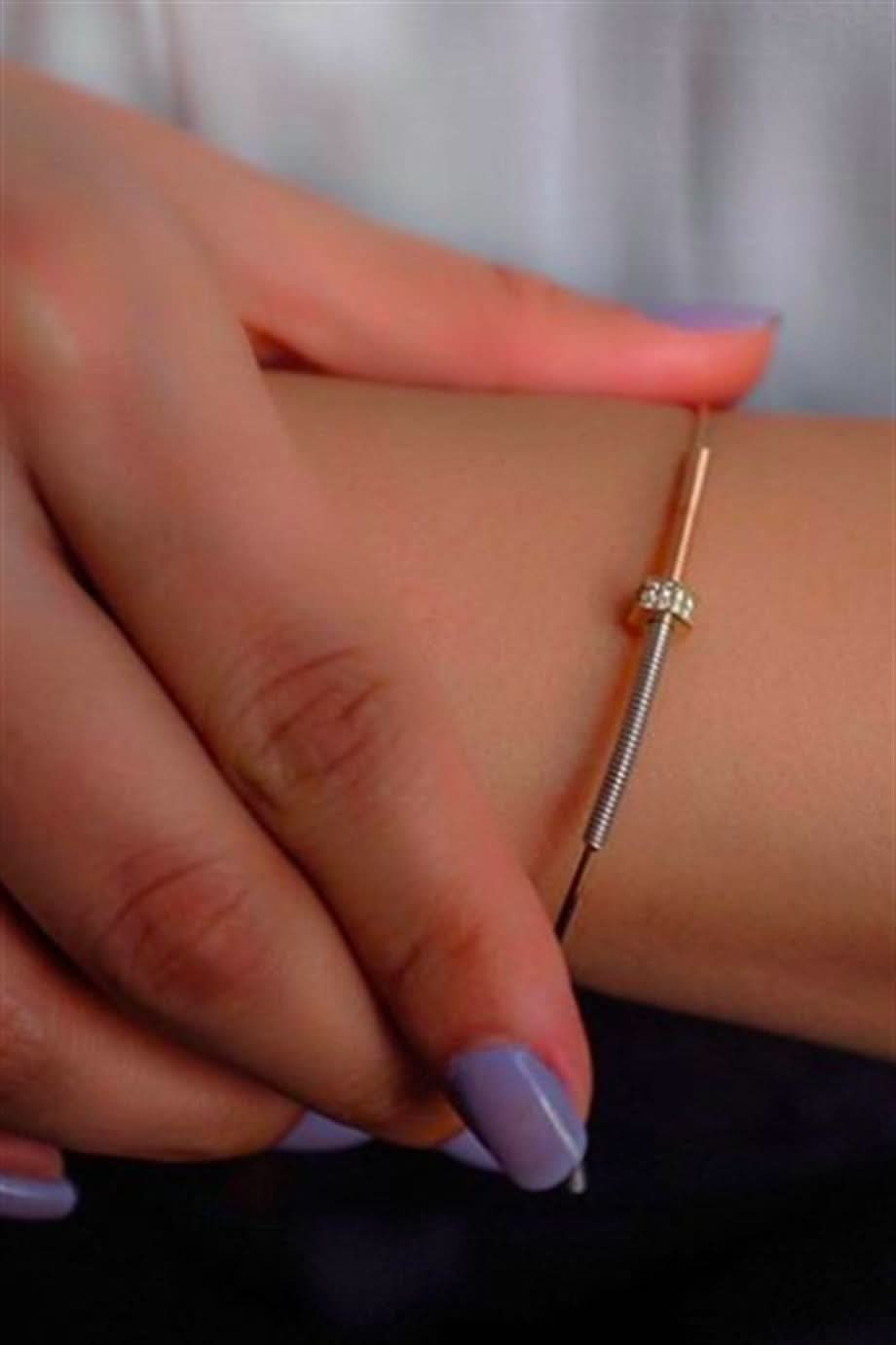 Altın Taşlı Tel Bilezik