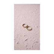 Altın Tek Düz Desenli Halka Küpe 1.3 cm Gizli Kilit