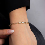 Altın Tektaş Bileklik