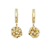 Altın Örme Top Küpe