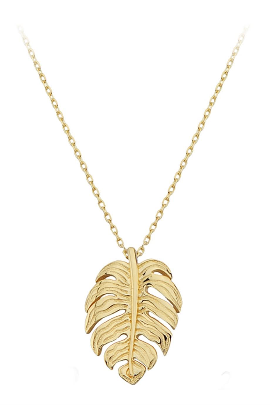 Altın Yaprak Kolye