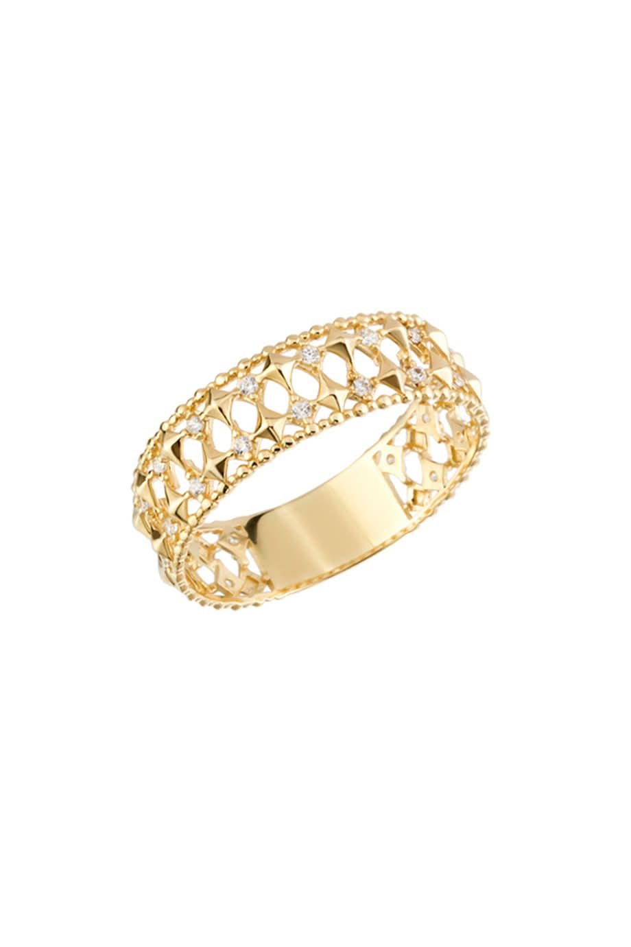 Altın Yarımtur Karo Yüzük