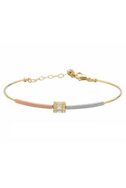 Altın Yaylı Baget Taşlı Bilezik