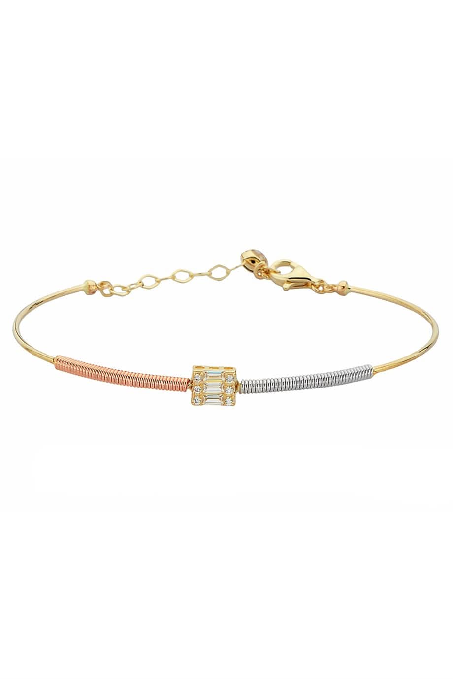 Altın Yaylı Baget Taşlı Bilezik