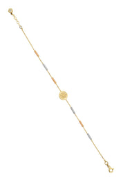 Altın Yaylı Çiçek Bileklik