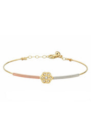 Altın Yaylı Çiçek Bilezik