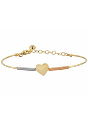 Altın Yaylı Kalp Bilezik