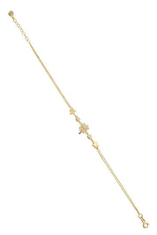 Altın Yıldız Detaylı Yonca Bileklik