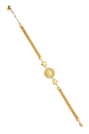 Altın Yıldızlı Fransız Zambak Bileklik