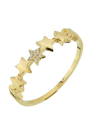 Altın Yıldızlı Minimal Yüzük