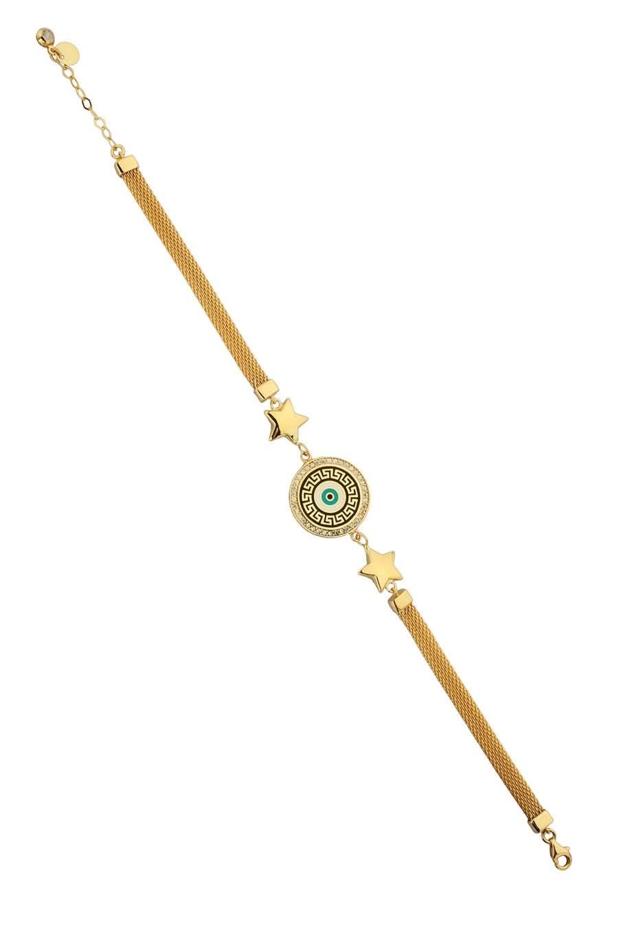 Altın Yıldızlı Nazar Bileklik