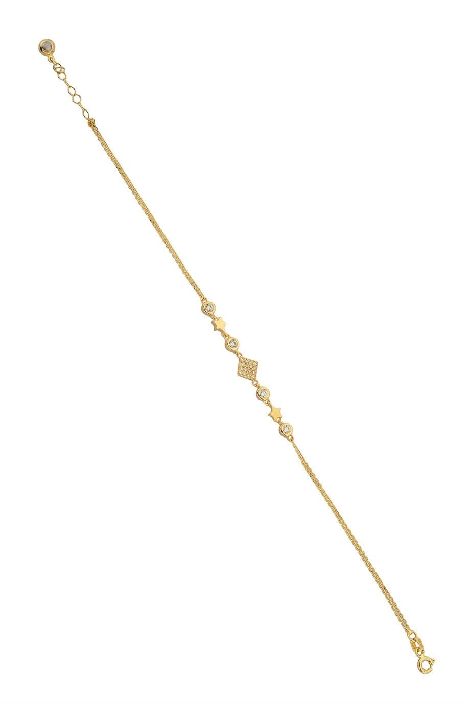 Altın Yıldızlı Tasarım Bileklik