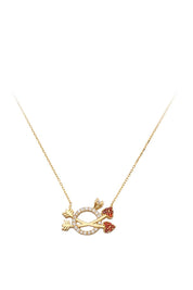 Altın Yüzüklü Ok Kolye