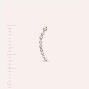 Alva Pırlanta Taşlı Rose Altın Tek Küpe