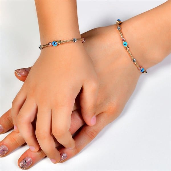 Anne Çocuk İkili Set Altın Bileklik