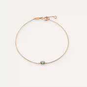 Aria Green Safir Taşlı Rose Altın Bileklik