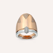 Axel 0.35 CT Pırlanta Taşlı Rose ve Beyaz Altın Yüzük