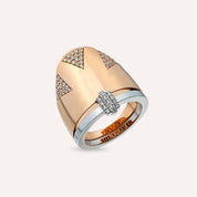 Axel 0.35 CT Pırlanta Taşlı Rose ve Beyaz Altın Yüzük