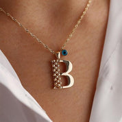 B Harf Altın Kolye